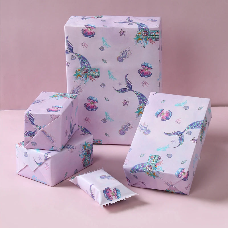Meerjungfrau DIY Geschenkpapier