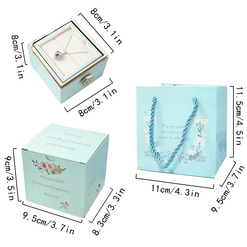 Rotierende Schmuckschatulle "Infinity Rose" für Schmuck