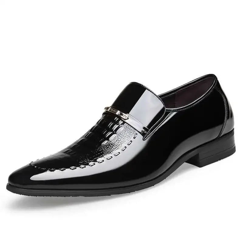 Herren Leder Lackleder Business Schuhe