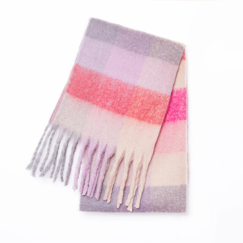 Warmer Kaschmir-Imitat Schal Langer Pashmina Foulard für Damen