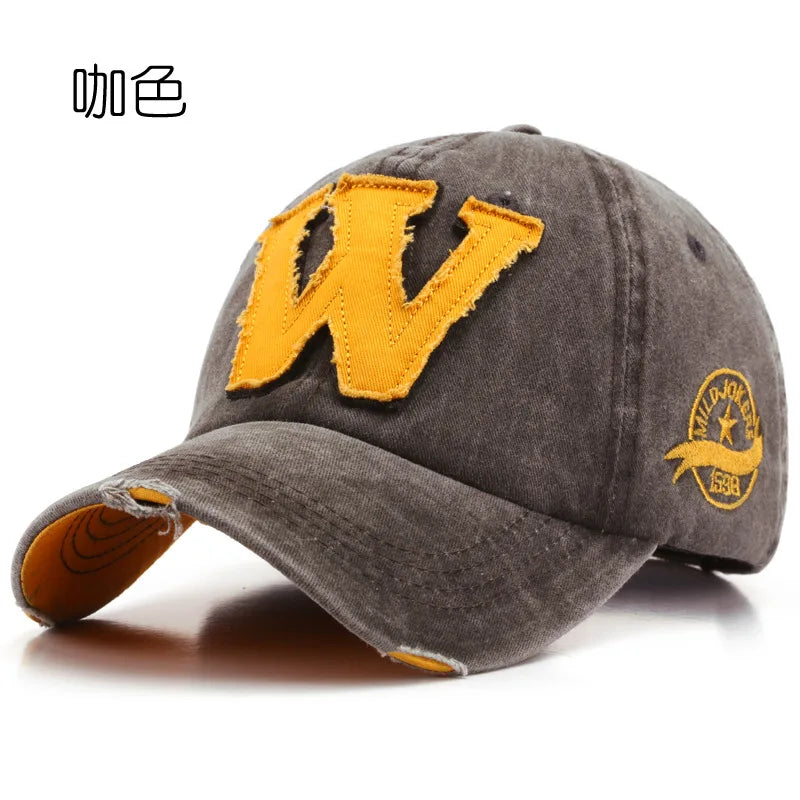 Unisex Baseball Caps Buchstaben W Stickerei Snapback Hip Hop Einstellbar Baumwolle