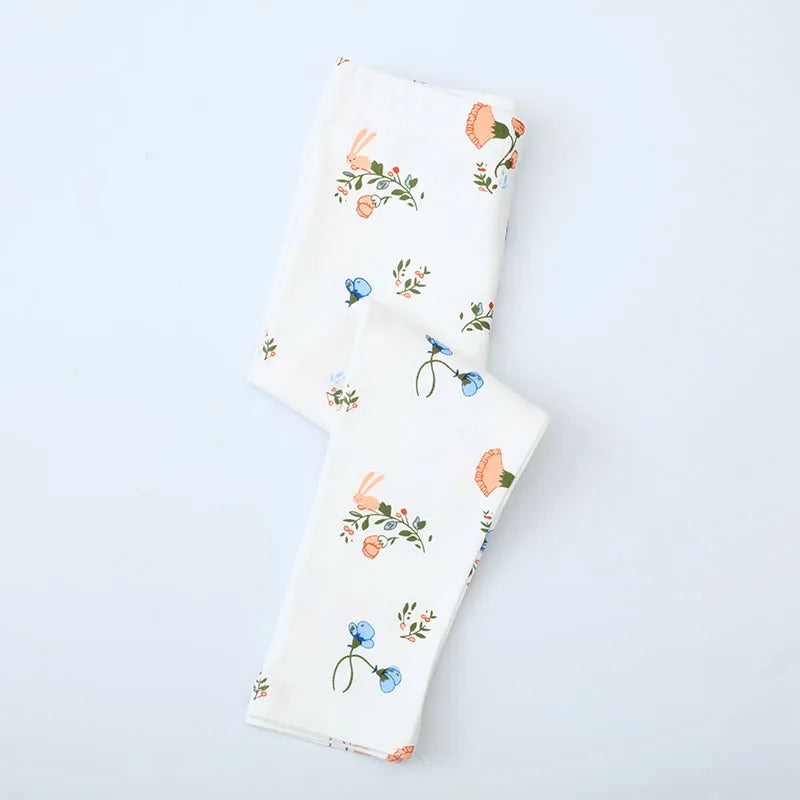 Little Maven Baby Mädchen Leggings Hose Cartoon Blumen