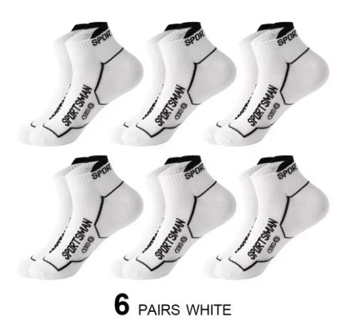 10 paires de chaussettes de sport pour hommes en pur coton fines sports de plein air respirantes