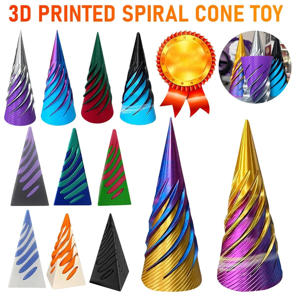 Unmögliche Pyramide Durchgangsskulptur 3D gedruckt, Helix Schraube, Anti Stress