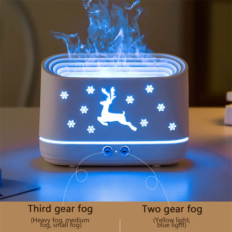 Luftbefeuchter Flamme Diffusor Weihnachten Elch Lampe