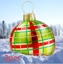 Weihnachten Riesige Ornament Ball Outdoor PVC 60CM Aufblasbare Dekor Weihnachts Kugeln aus PVC