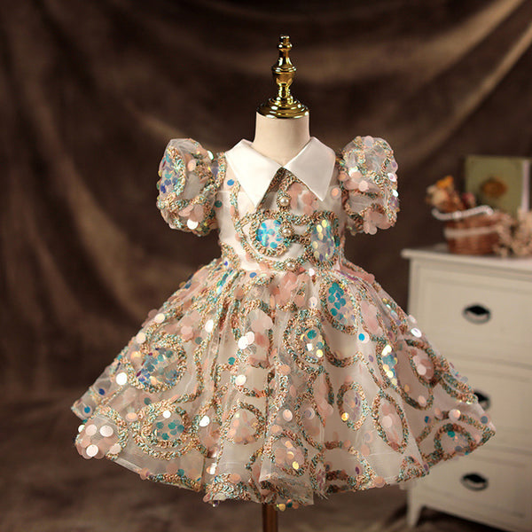 Mädchen Fashion Prinzessin Tutu Pailletten Kleid