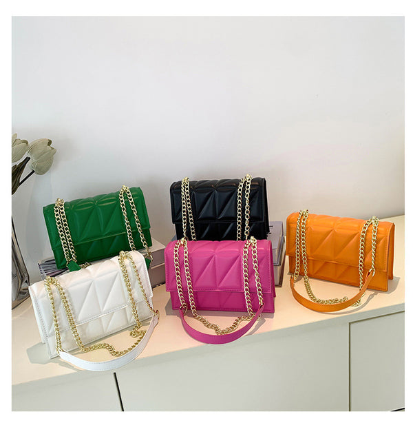 Small square bags, fashion shoulder bag with chain