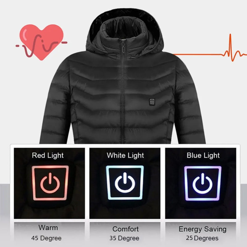 Herren Thermo beheizte Baumwolljacke mit USB Heizfunktion