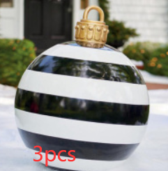 Weihnachten Riesige Ornament Ball Outdoor PVC 60CM Aufblasbare Dekor Weihnachts Kugeln aus PVC