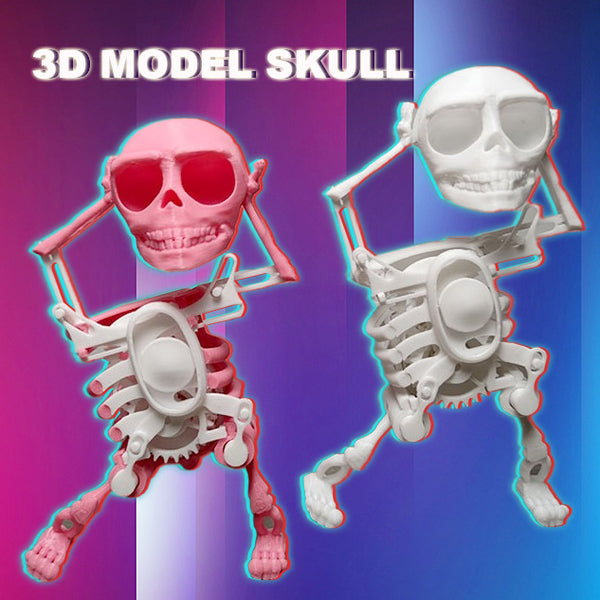 3D-Modell Mini Schädel Skelett Druck Lustiges Spielzeug