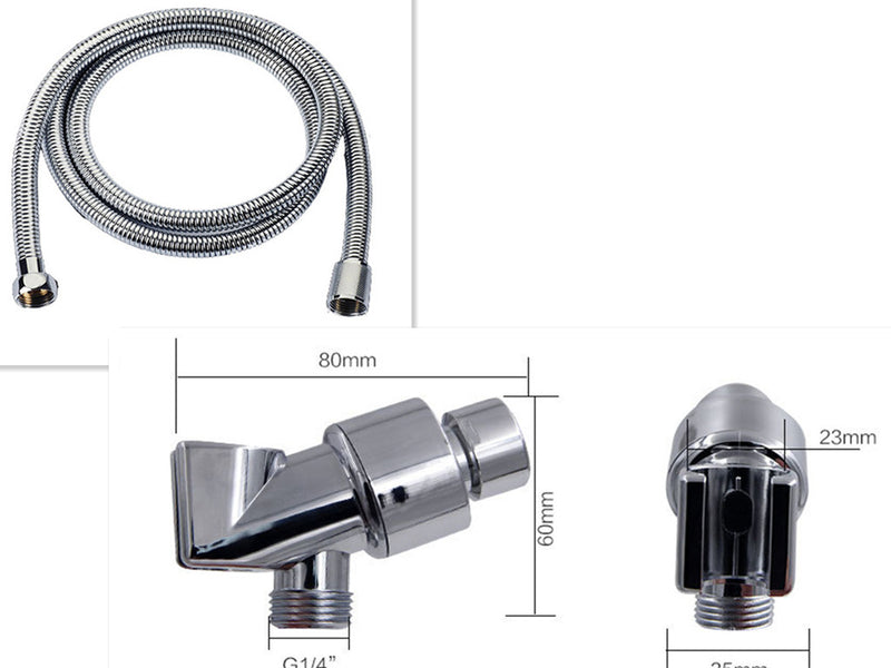 Propellergetriebener Duschkopf mit Stoptaste und Baumwollfilter, Hochdruck Handbrause mit Turbolader