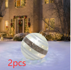 Weihnachten Riesige Ornament Ball Outdoor PVC 60CM Aufblasbare Dekor Weihnachts Kugeln aus PVC