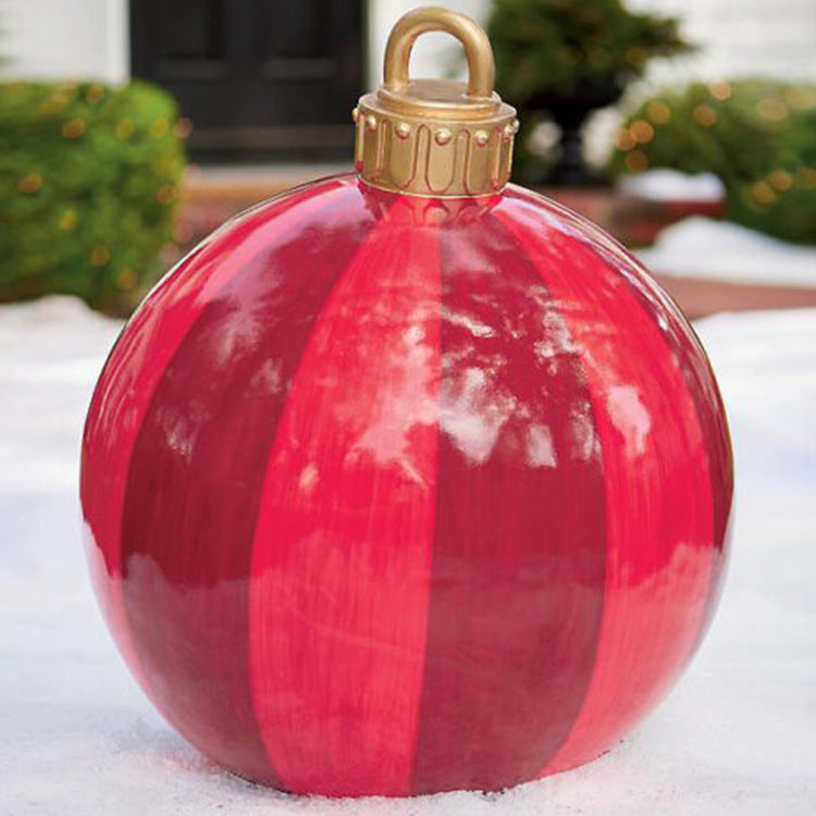 Weihnachten Riesige Ornament Ball Outdoor PVC 60CM Aufblasbare Dekor Weihnachts Kugeln aus PVC