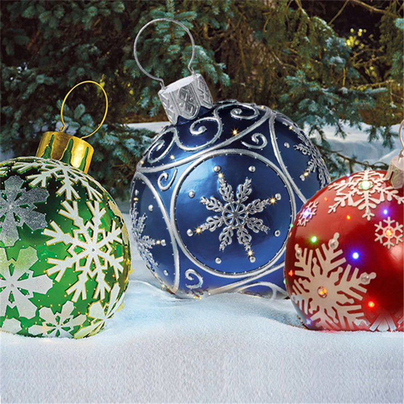 Weihnachten Riesige Ornament Ball Outdoor PVC 60CM Aufblasbare Dekor Weihnachts Kugeln aus PVC