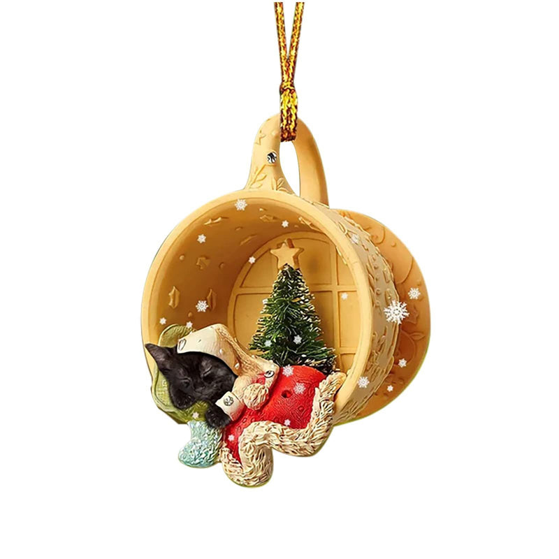 Weihnachten Weihnachtsbaum Deko Acryl Hund