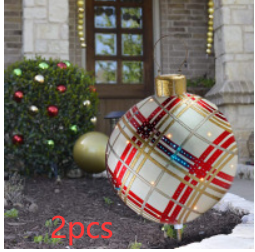 Weihnachten Riesige Ornament Ball Outdoor PVC 60CM Aufblasbare Dekor Weihnachts Kugeln aus PVC