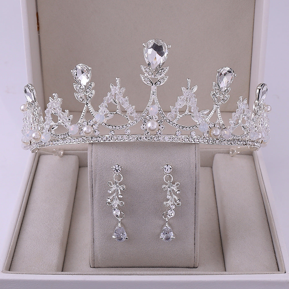 Hochzeit Verlobung Braut Kronen Ohrring Set