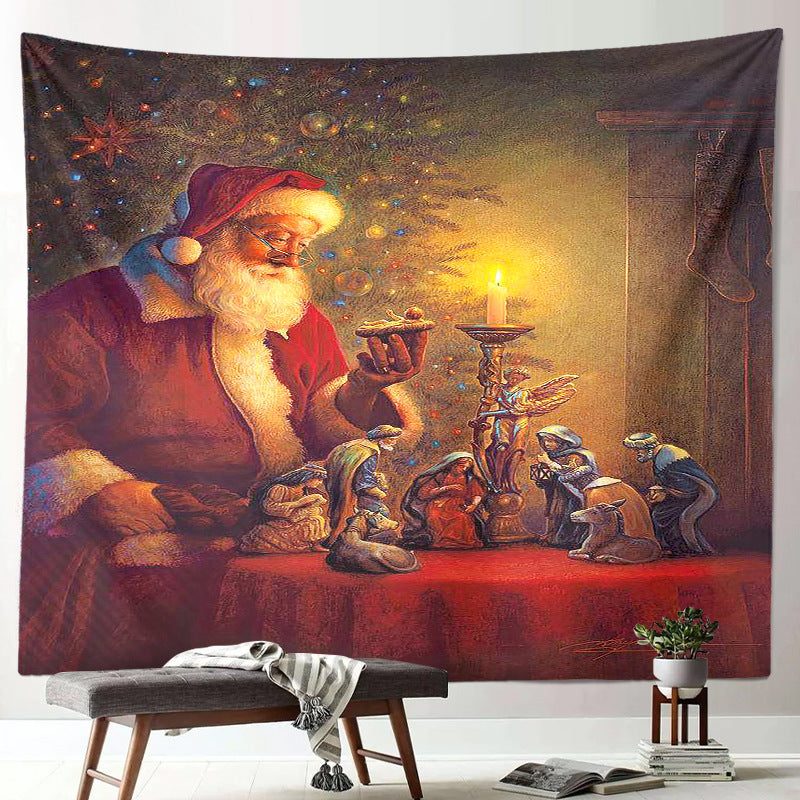 Dekorativer Hintergrund Weihnachten Wandteppich