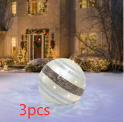 Weihnachten Riesige Ornament Ball Outdoor PVC 60CM Aufblasbare Dekor Weihnachts Kugeln aus PVC