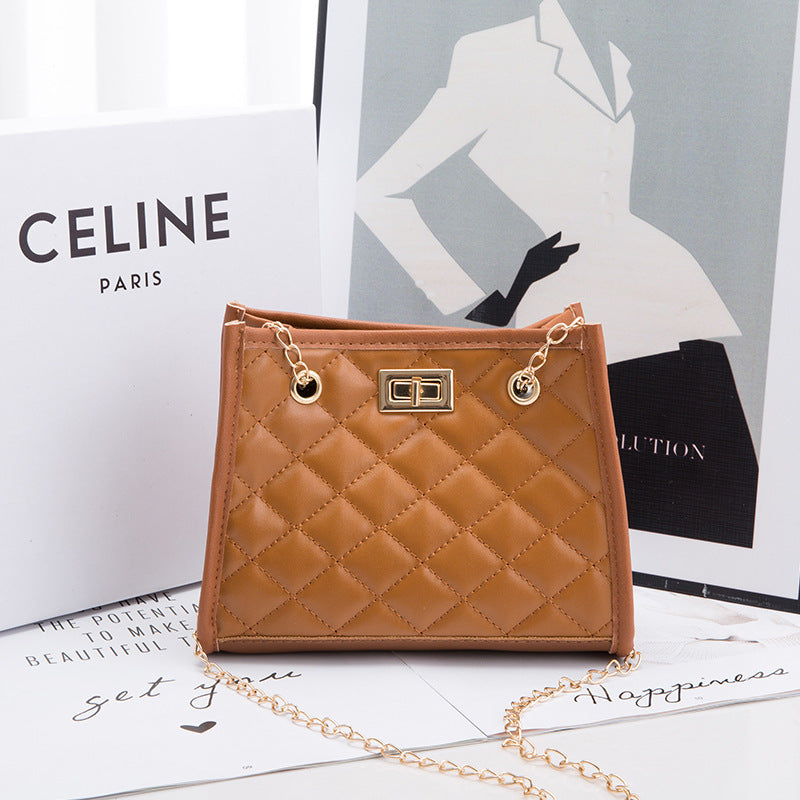 Mini Handtasche mit Kette, kleine quadratische Umhängetaschen für Damen