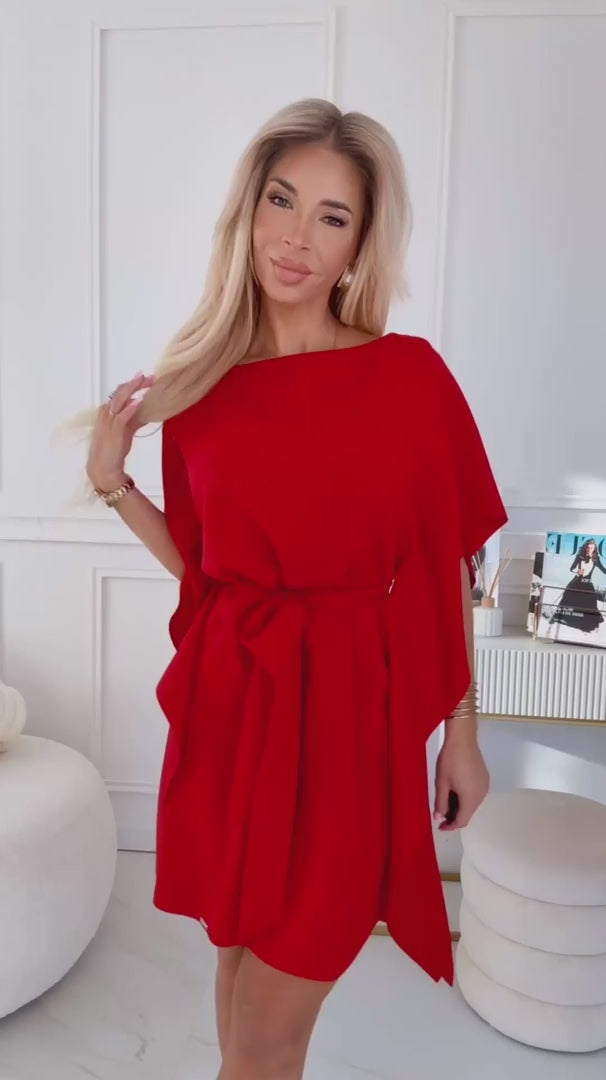 Damen Kleid Schmetterlingskleid Sofia von Numoco rot Model