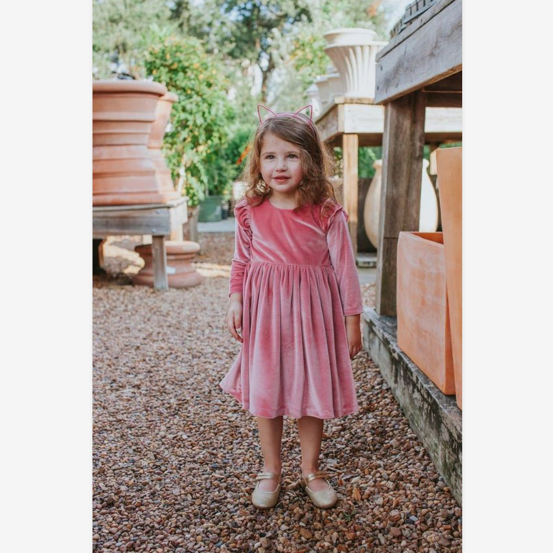 Partnerlook Samt Kleid Mama & Tochter