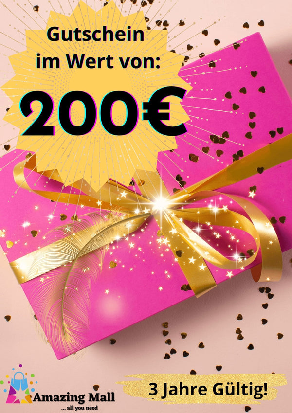 200 € Geschenkgutschein. Keine Barauszahlung möglich!!! - Amazing Mall