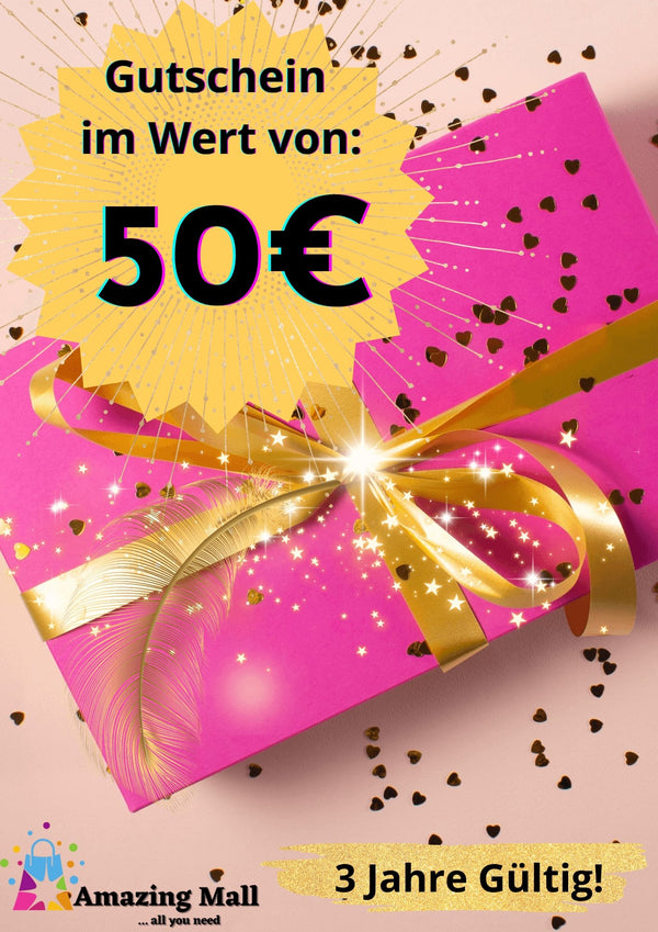 50 € Geschenkgutschein. Keine Barauszahlung möglich!!! - Amazing Mall