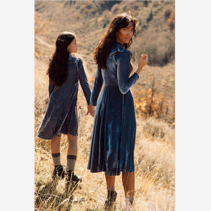 Matching look velvet dress mum &amp; daughter