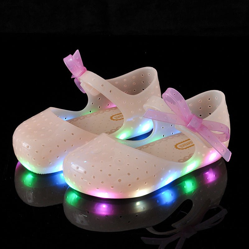 Baby Jelly Glow Schuhe mit Schleife - Amazing Mall