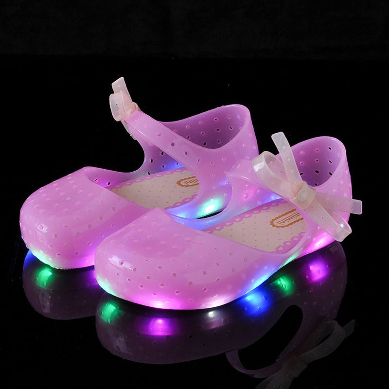 Baby Jelly Glow Schuhe mit Schleife - Amazing Mall