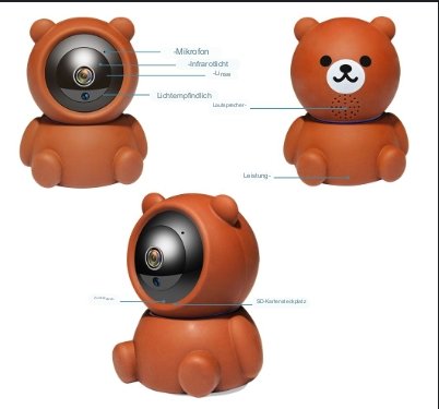 Bear Camera1080P Wi-Fi-IP-Kamera mit automatischer Verfolgung - Amazing Mall