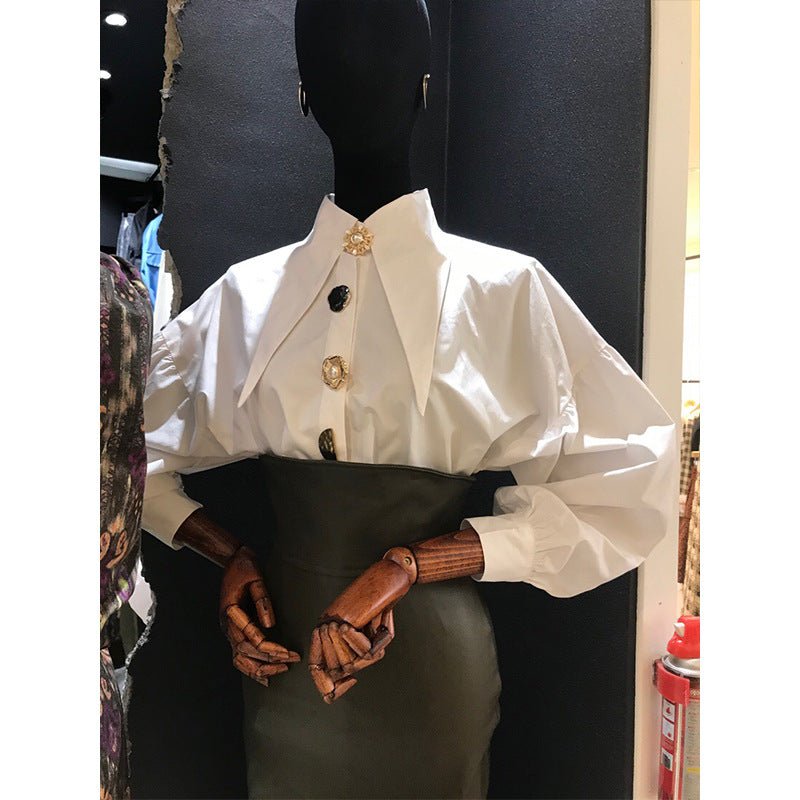 Damen Bluse locker mit Reverskragen - Amazing Mall