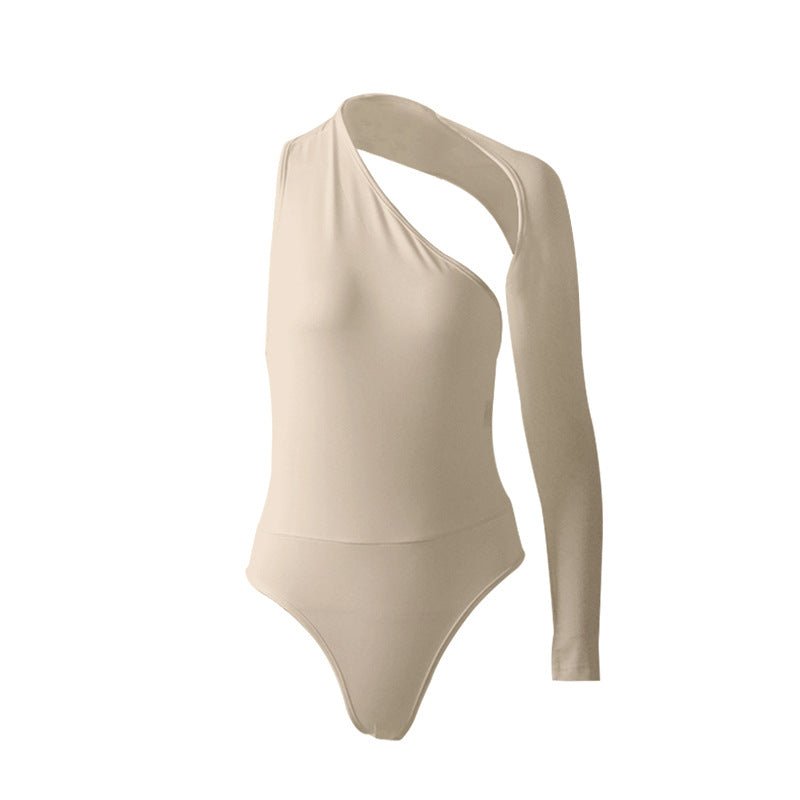 Damen Body One Shoulder langarm - Amazing Mall