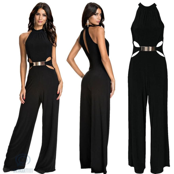 Damen High-Neck Overall mit weitem Bein - Amazing Mall