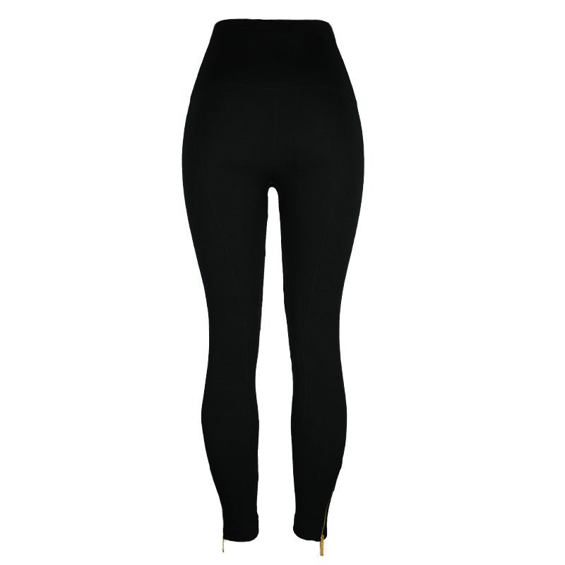 Damen High Waist Leggings schwarz - Amazing Mall