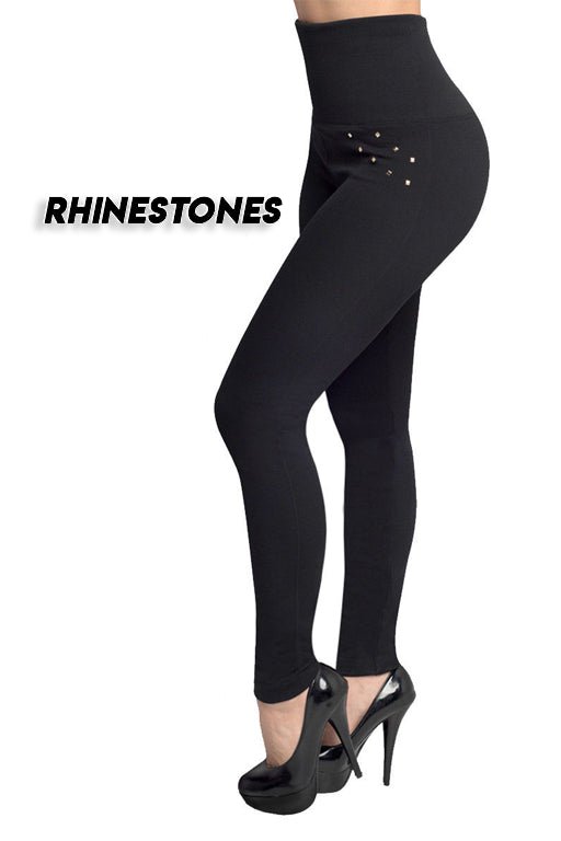 Damen High Waist Leggings schwarz - Amazing Mall