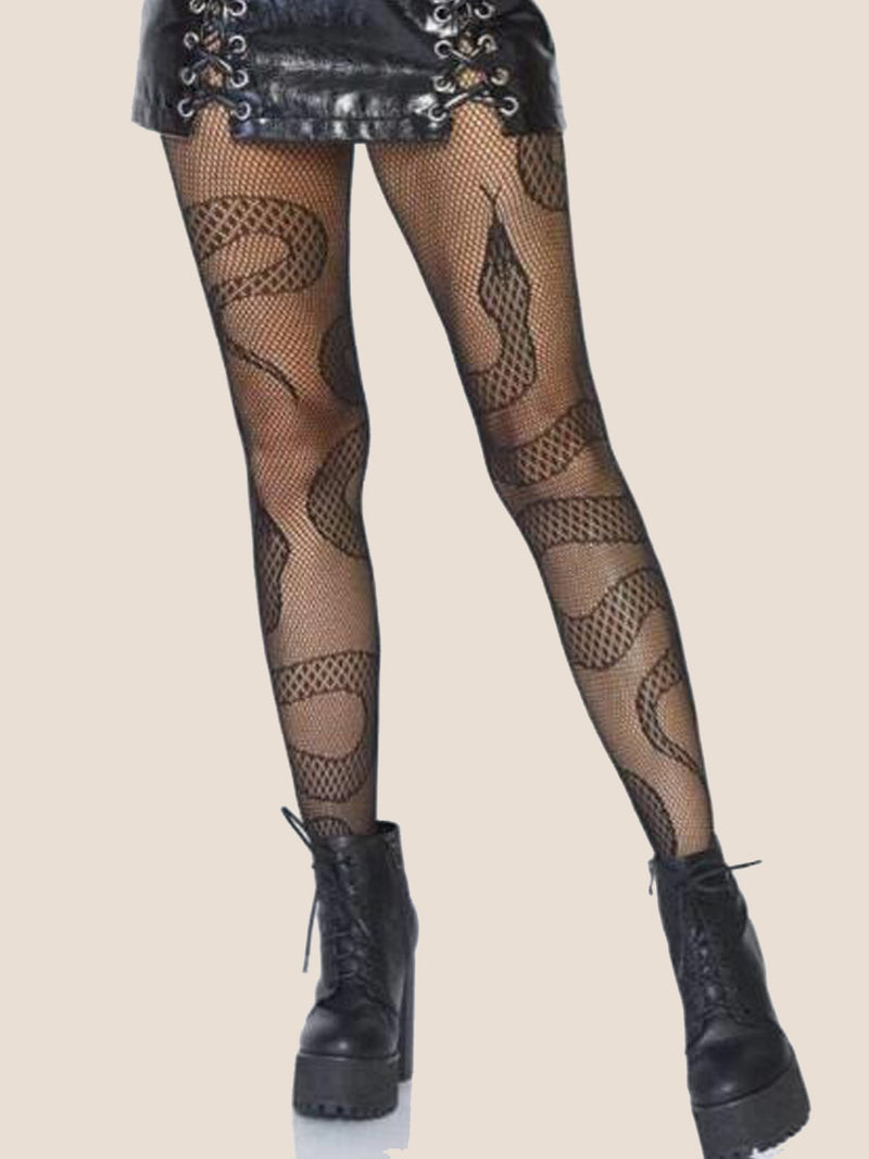 Damen Netz Strumpfhose "Black Snake" - Amazing Mall