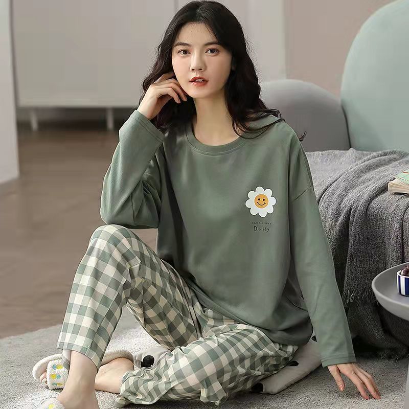 Damen Pyjama süßer Cartoon-Druck Loungewear - Amazing Mall