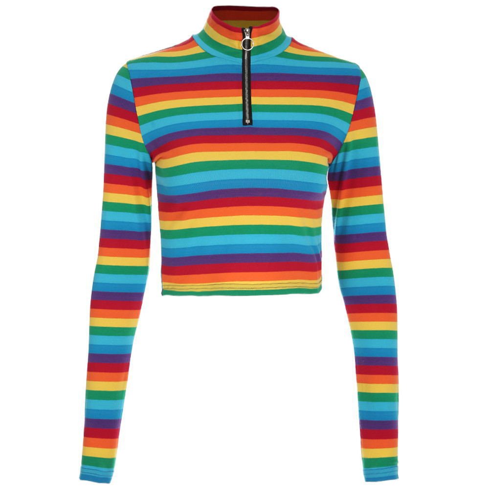 Damen Regenbogen Shirt Top - Amazing Mall