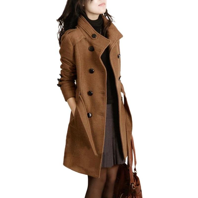 Damen Trenchcoat Wollmantel - Amazing Mall