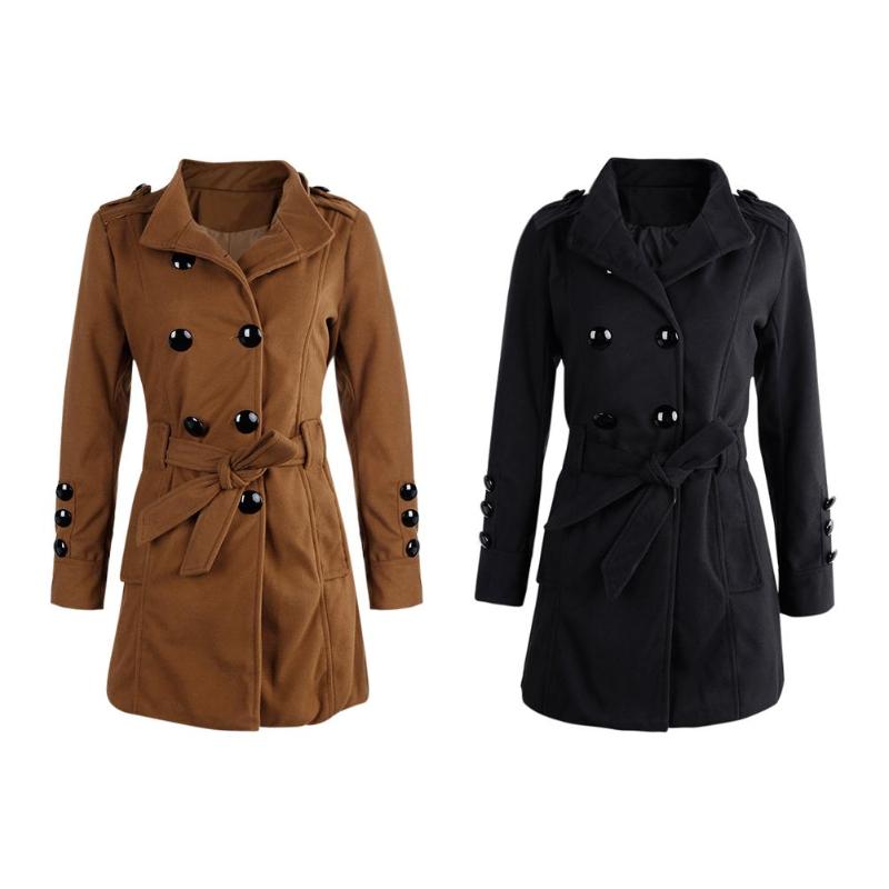 Damen Trenchcoat Wollmantel - Amazing Mall