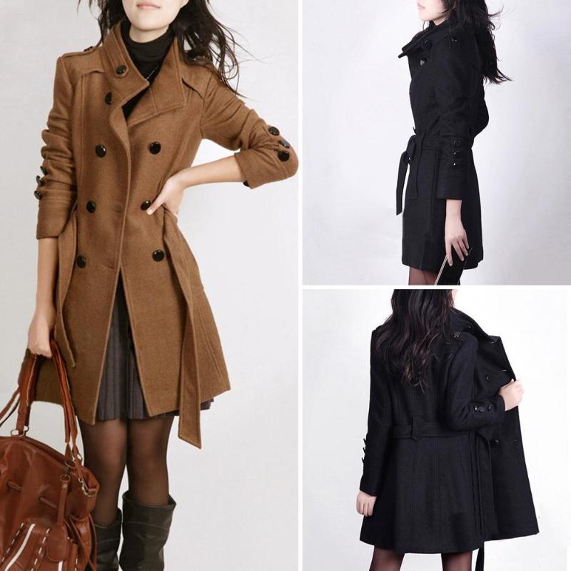 Damen Trenchcoat Wollmantel - Amazing Mall