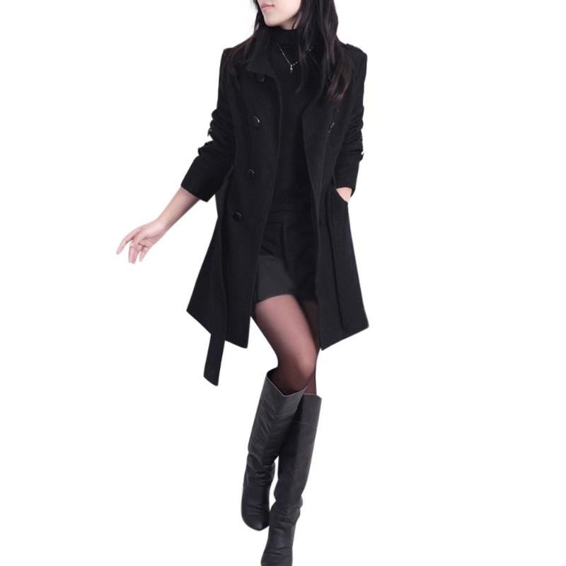 Damen Trenchcoat Wollmantel - Amazing Mall