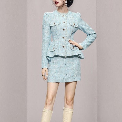 Damen Zweiteiliger Vintage Anzug mit Rock - Amazing Mall