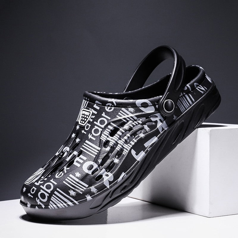 Herren Clogs mit Buchstabendruck - Amazing Mall