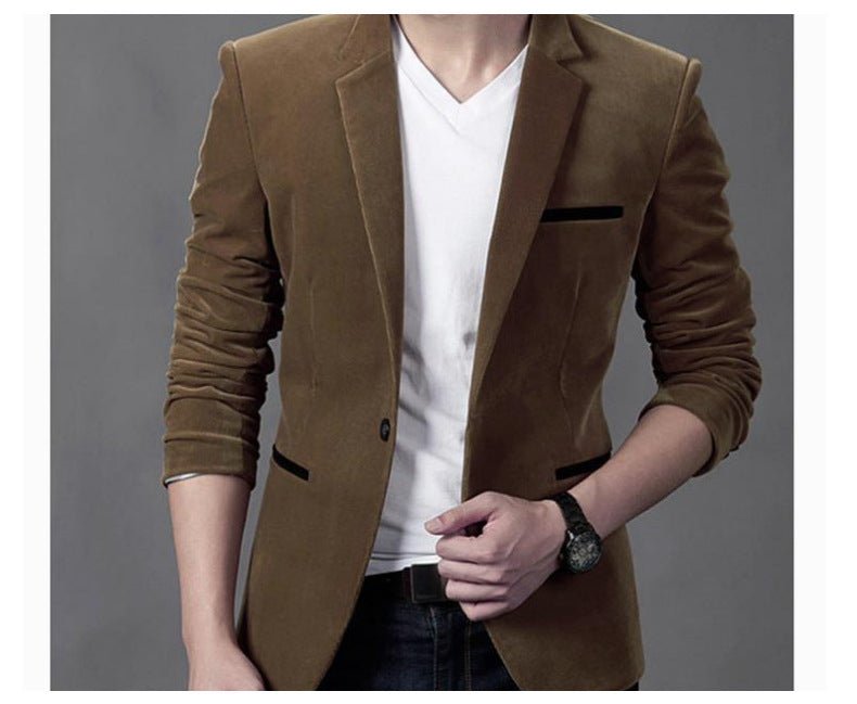 Herren feiner Cord Blazer Slim-Typ - Amazing Mall