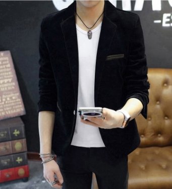 Herren feiner Cord Blazer Slim-Typ - Amazing Mall