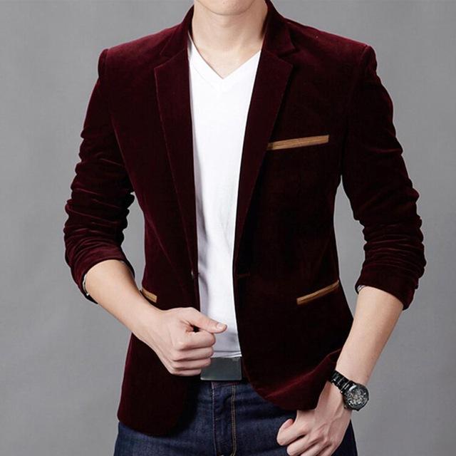 Herren feiner Cord Blazer Slim-Typ - Amazing Mall